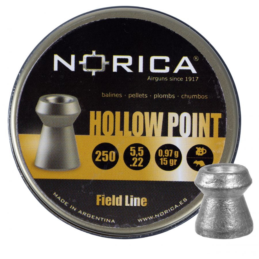Śrut Norica Hollow Point 5,5 mm 250 szt. 1/4