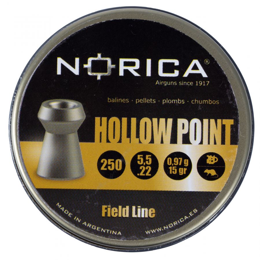 Śrut Norica Hollow Point 5,5 mm 250 szt. 3/4