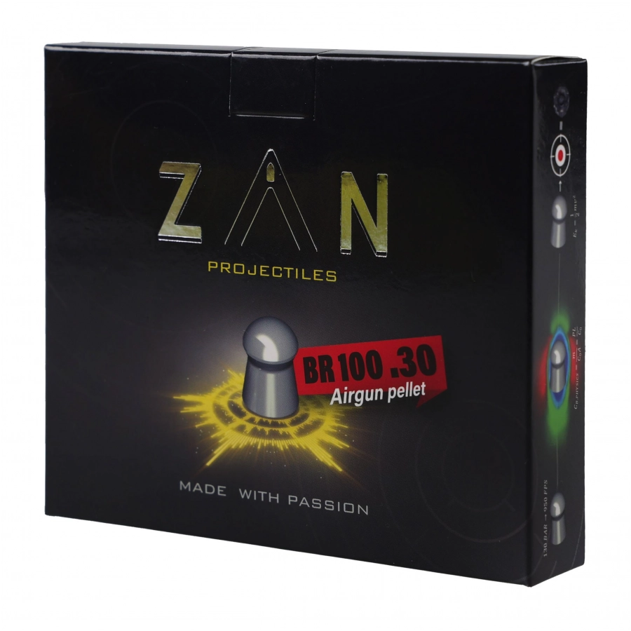 Śrut ZAN Pellet .30 (7,62mm)  56 grain (3,62grama) - 154sztuk w paczce 1/6