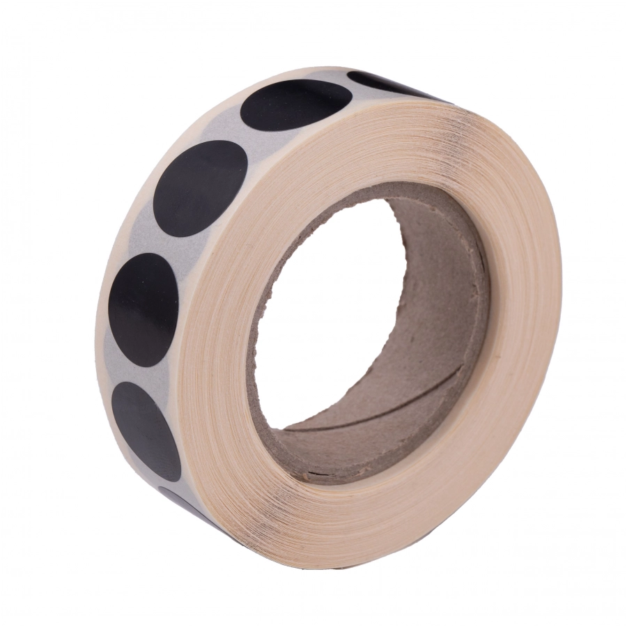 Stickers for discs 16 mm roll 1000 pcs black. 2/2