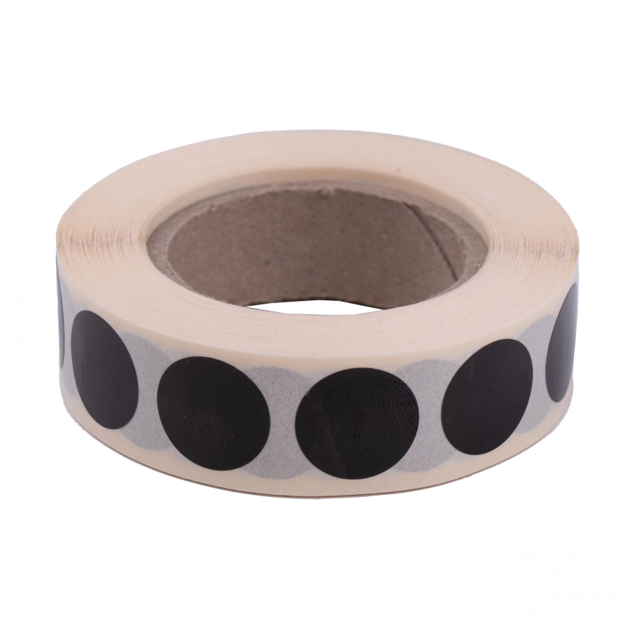 Stickers for discs 16 mm roll 1000 pcs black. 1/2