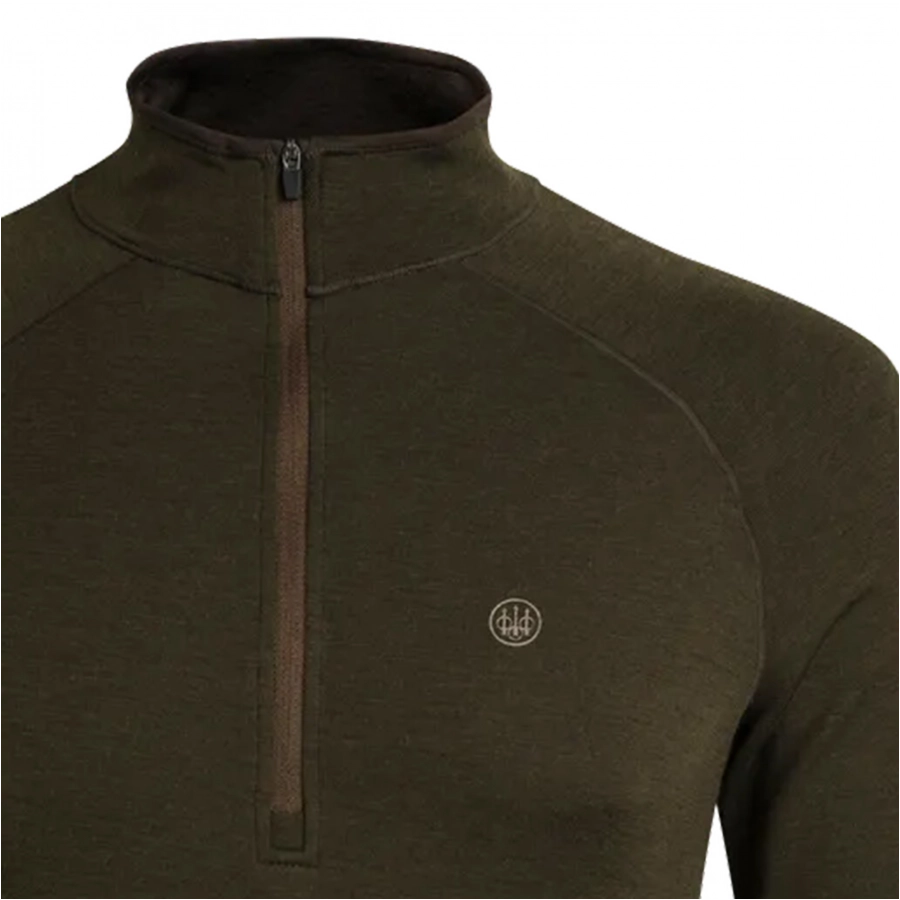 Sweter męski Beretta Merino Half Zip, zielony 3/4