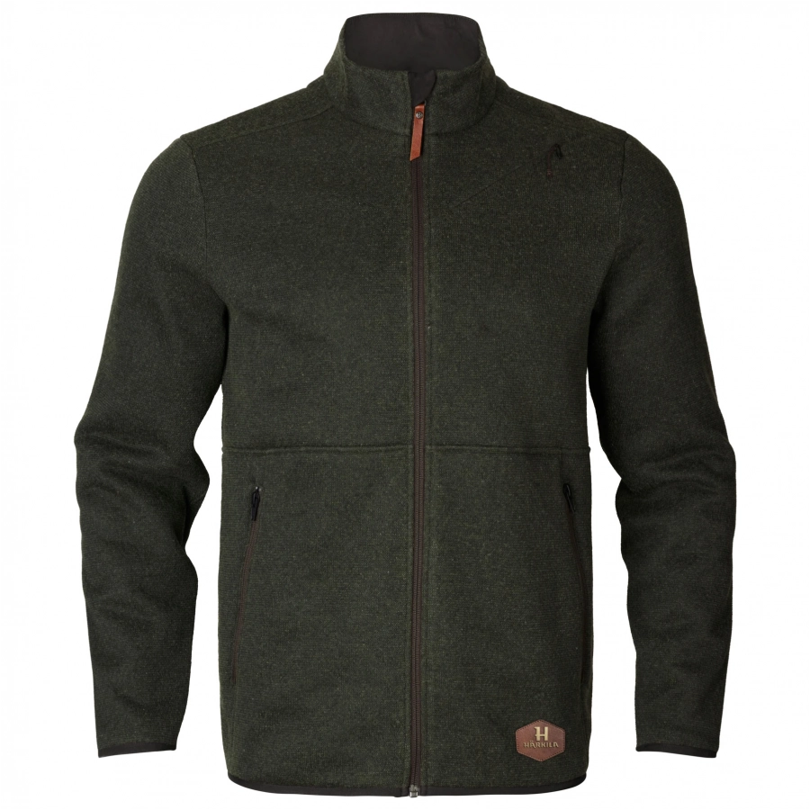 Sweter męski Härkila Metso full zip Willow green 1/8