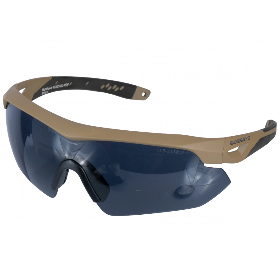 SwissEye Nighthawk ballistic goggles coyote 1/4