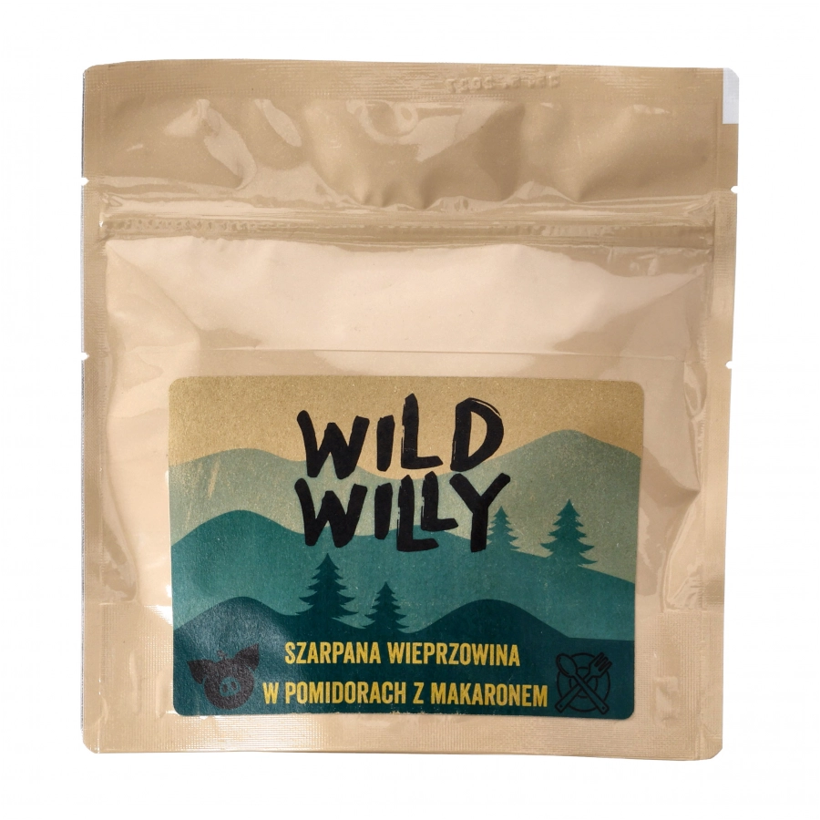 Szarpana wieprzowina w pomidorach z makaronem Wild Willy 1/2