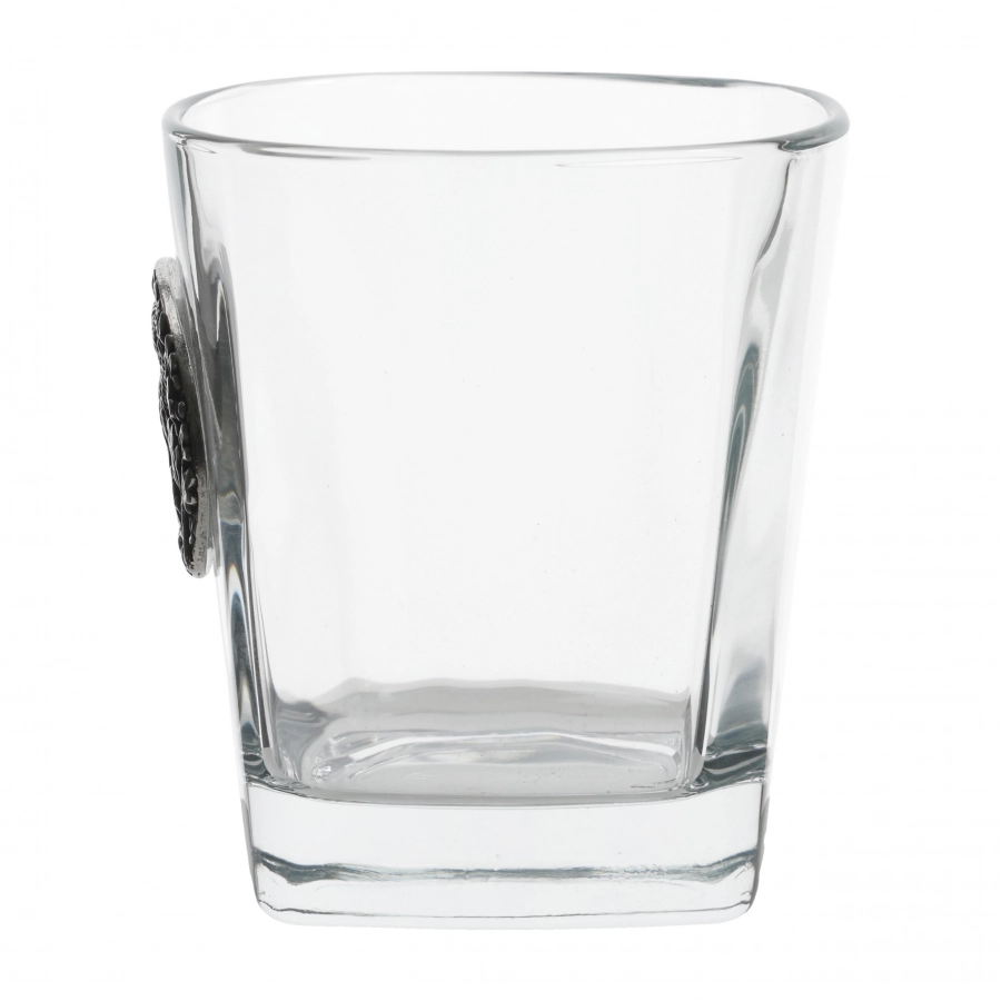 Szklanki do whisky Golden Fox Geo zdobione odlewanym elementem, 2 szt. 3/5
