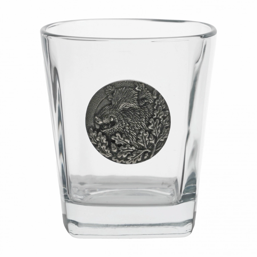 Szklanki do whisky Golden Fox Geo zdobione odlewanym elementem, 2 szt. 2/5