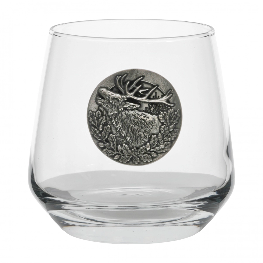 Szklanki do whisky Golden Fox Luna Jeleń zdobione odlewanym elementem 2szt. 2/5