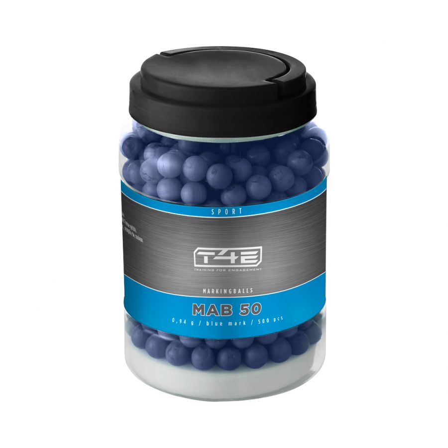 T4E Sport MAB .50 cal. paintballs 500 pcs. non-blue 1/2