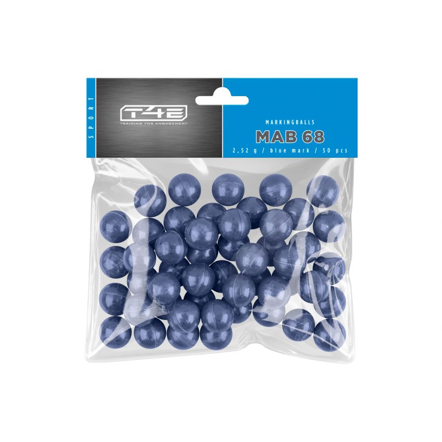 T4E Sport MAB .68 cal. paintballs 50pcs non-blue 1/2