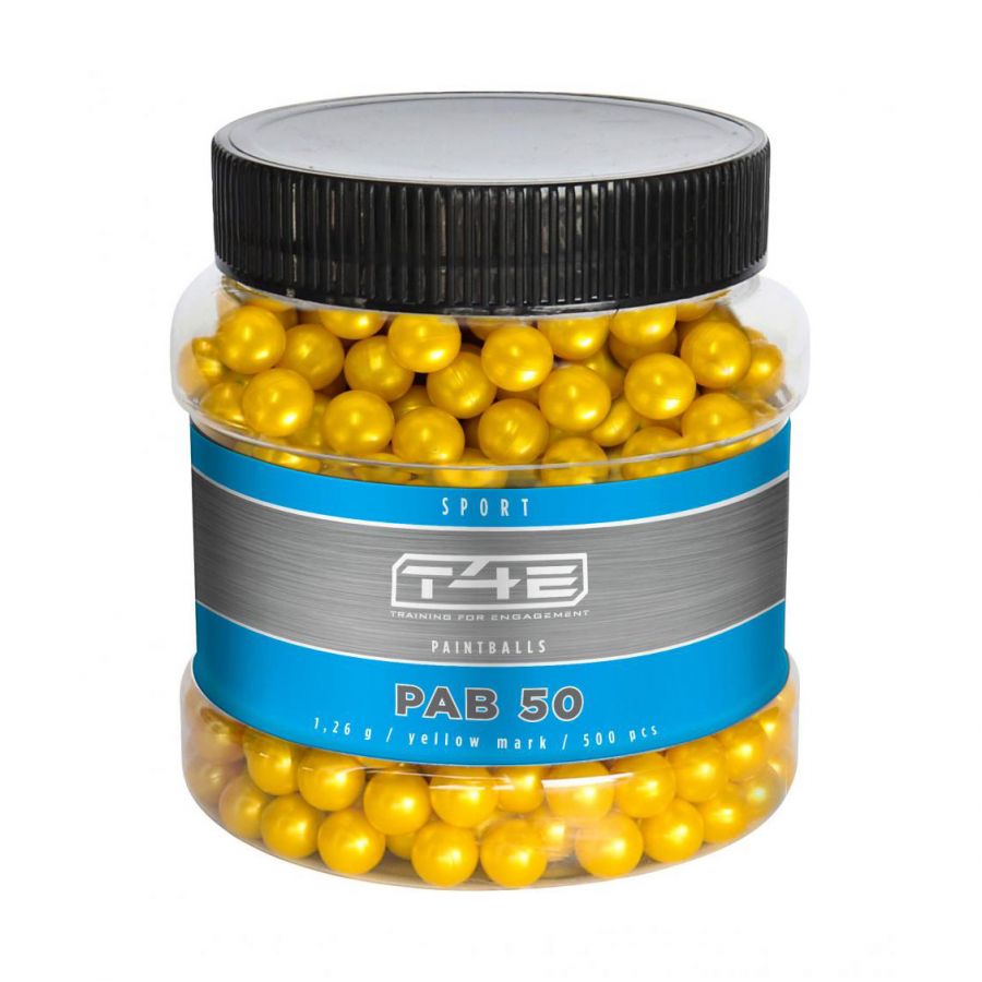 T4E Sport PAB paintballs .50 cal. 500 yellow 1/1