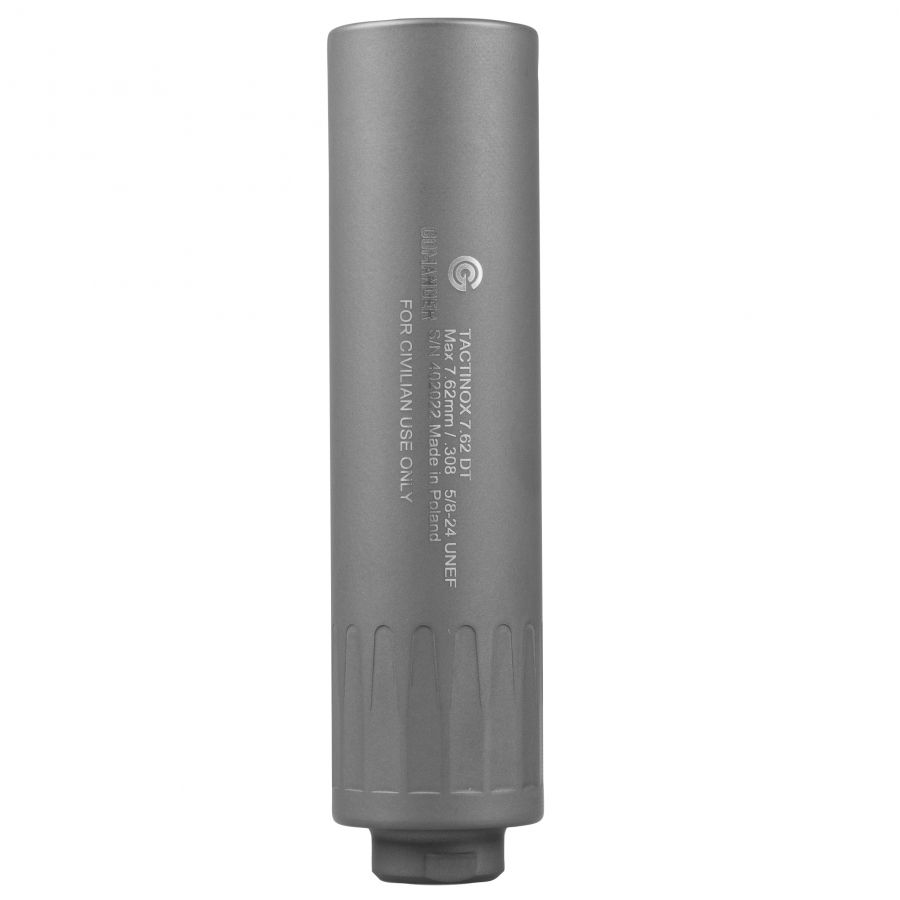 Tactinox 7.62 DT stainless suppressor - 42 gray 1/2