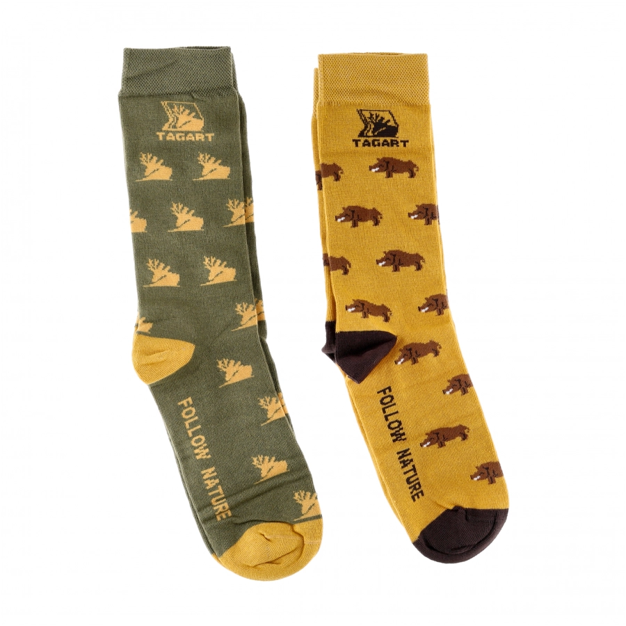 Tagart Fn men's socks two-pack Summer Boar greenlo 4/8