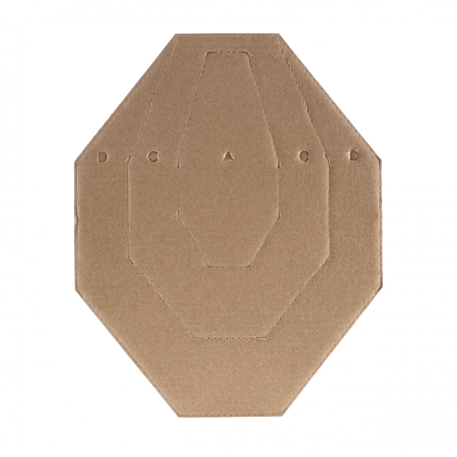 Tarcza kartonowa Range Solutions IPSC MINI połówki biało-brązowe 50 szt. 1/3