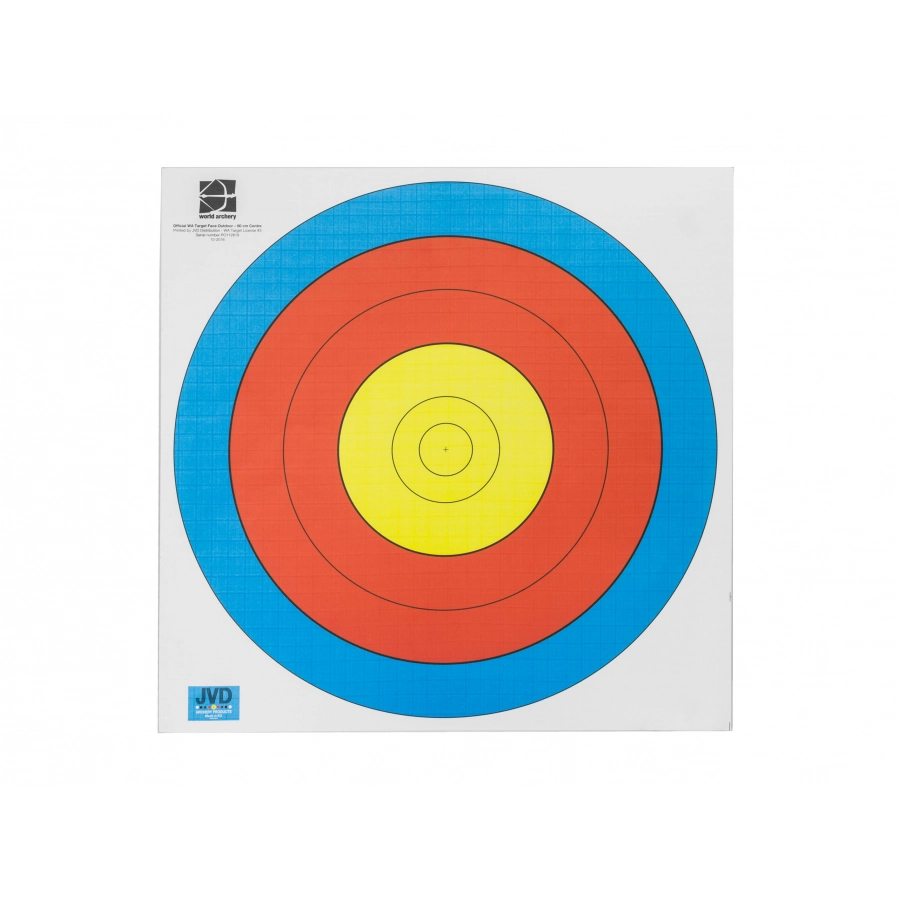 Tarcza papierowa 40 cm JVD FITA WA 6 pierścieni 3 kolory 1/1