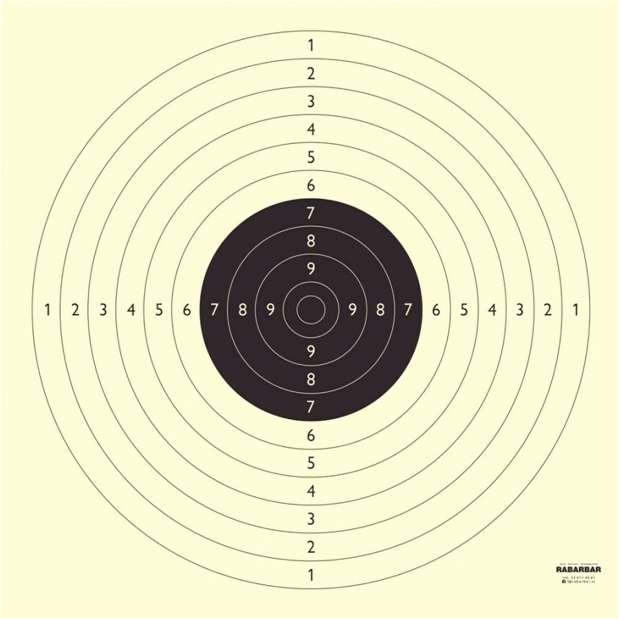 Tarcza strzelecka Olimpijka LUX - pakiet 50 szt. pistolet sportowy
 1/1