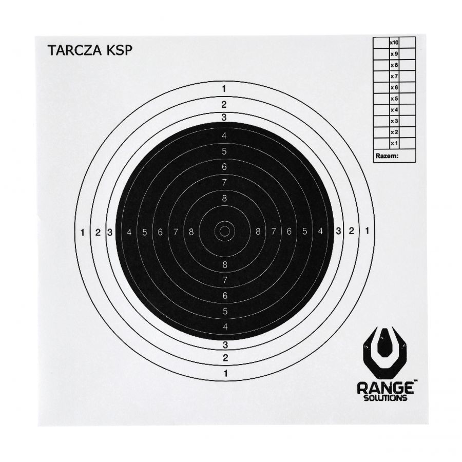 Tarcza strzelecka Range Solutions KSP karabin sportowy, 20x20cm, 100szt. 1/2