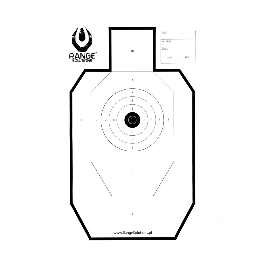 Tarcza strzelecka Range Solutions Range, 50 szt. 1/2