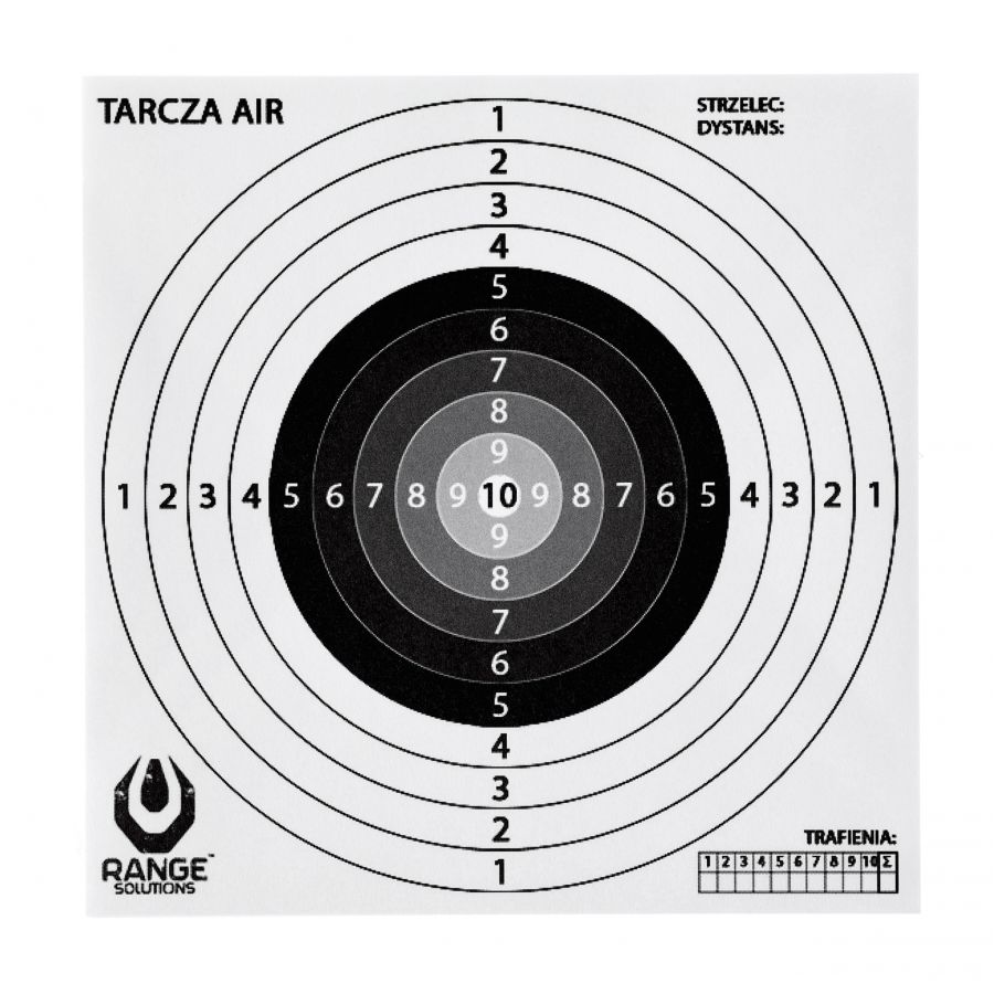 Tarcze do wiatrówki Range Solutions AIR 14x14 100szt. 1/2