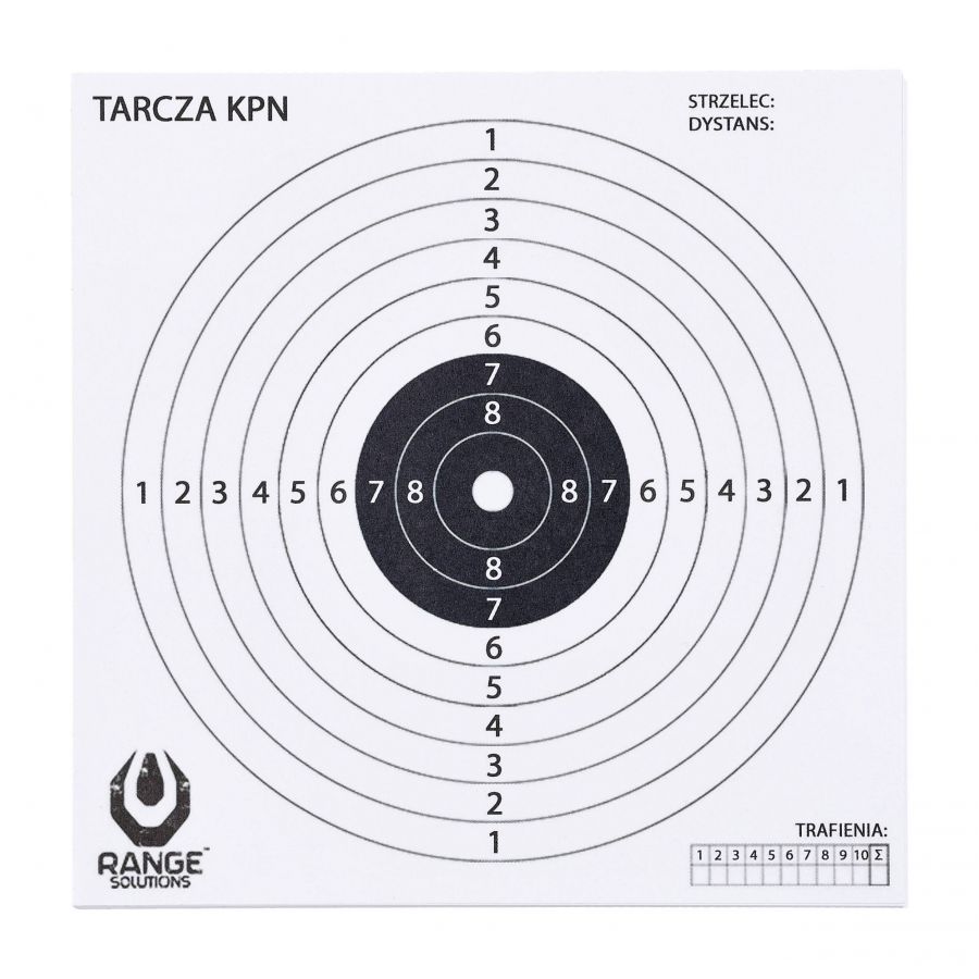 Tarcze Range Solutions KPN do wiatrówki 14x14cm 100szt 1/3