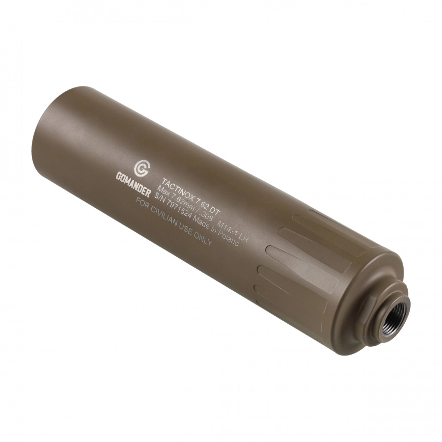 Tłumik do broni Gomander Tactinox DT 7,62 M14X1 LH FDE 3/8