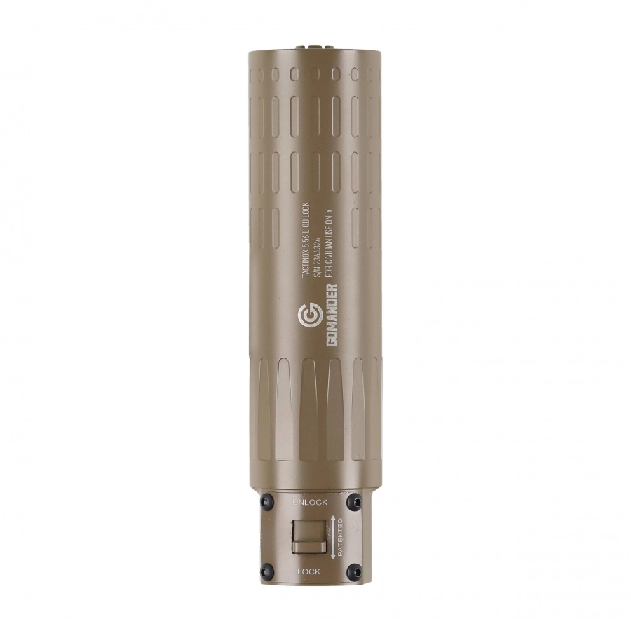 Tłumik do broni Gomander Tactinox QD-LOCK L 5,56 M26x1,5 piaskowy 1/7