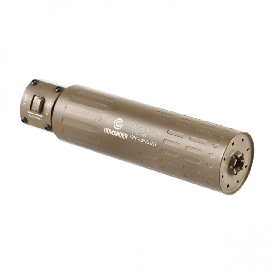 Tłumik do broni Gomander Tactinox QD-LOCK L 7,62 M26x1,5 piaskowy 3/7
