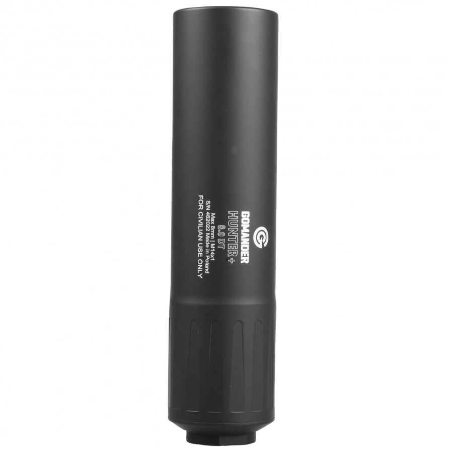 Tłumik do broni myśliwskiej Gomander Hunter M14X1 52 mm 8.0 DT nasuwany na lufę aluminium czarny 1/2