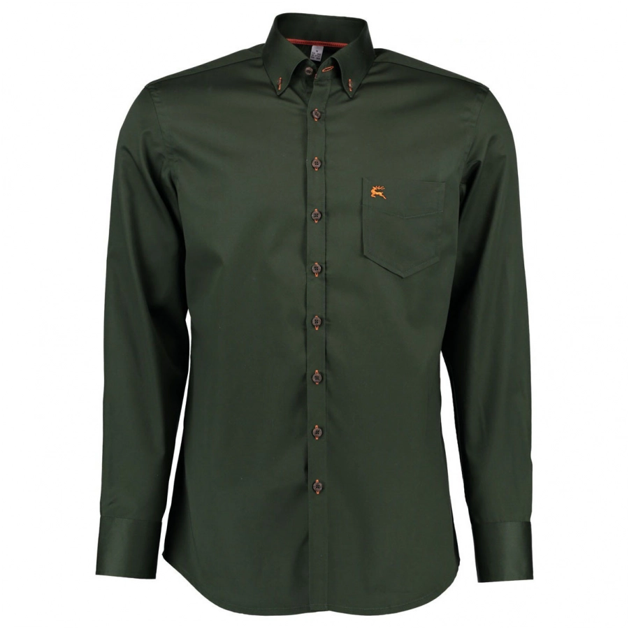 Tom Collins men's shirt dark green 1/3