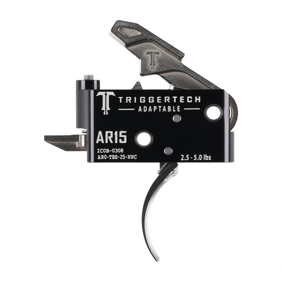 Triggetech AR15 Adaptable SS Curved Two St. trigger. 1/4