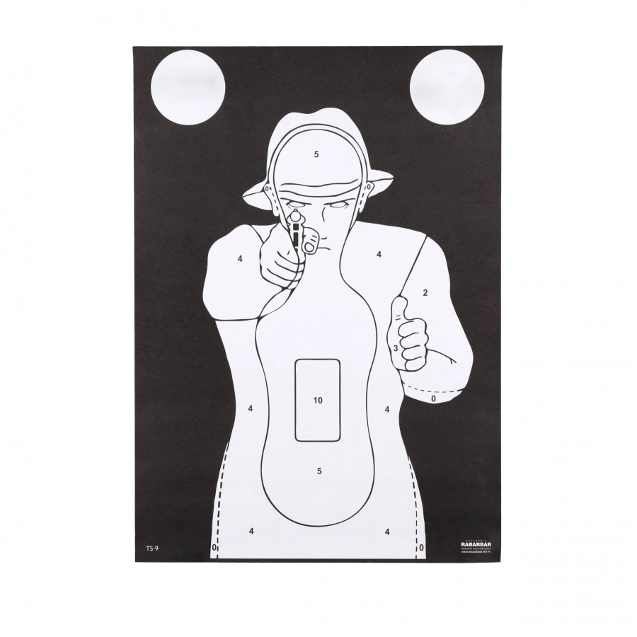 TS-9 "Frenchman" 50pcs silhouette shield. 1/2