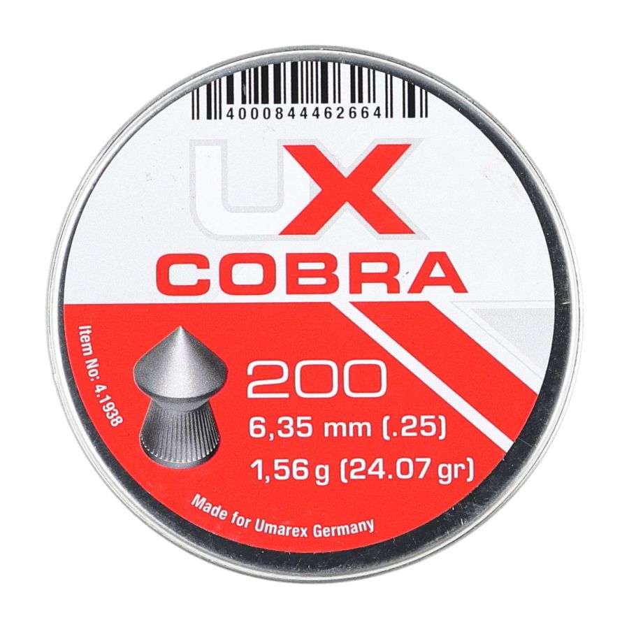 Umarex Cobra Pointed Ribbed diabolo shot 6.35/200 1/3