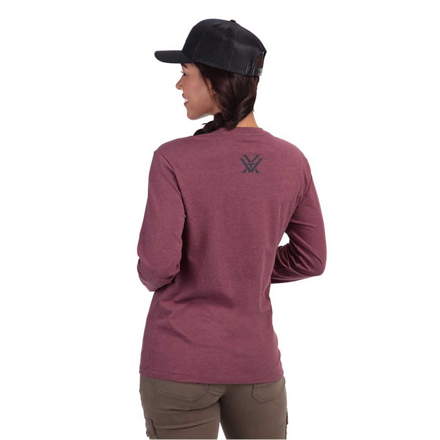 Vortex Camo Core Logo LS women's t-shirt burgundy 4/4