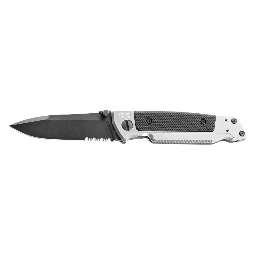 Walther Q5 Steel Frame black serrated folding knife 3/3