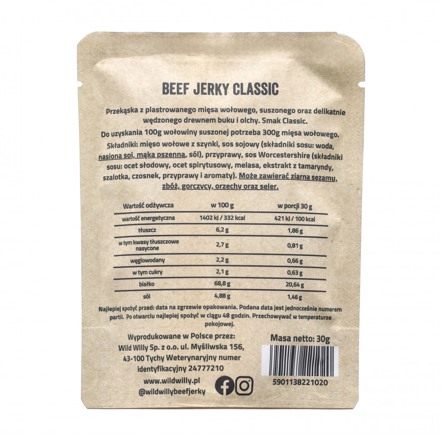 Wild Willy classic dried beef 30 g 2/2