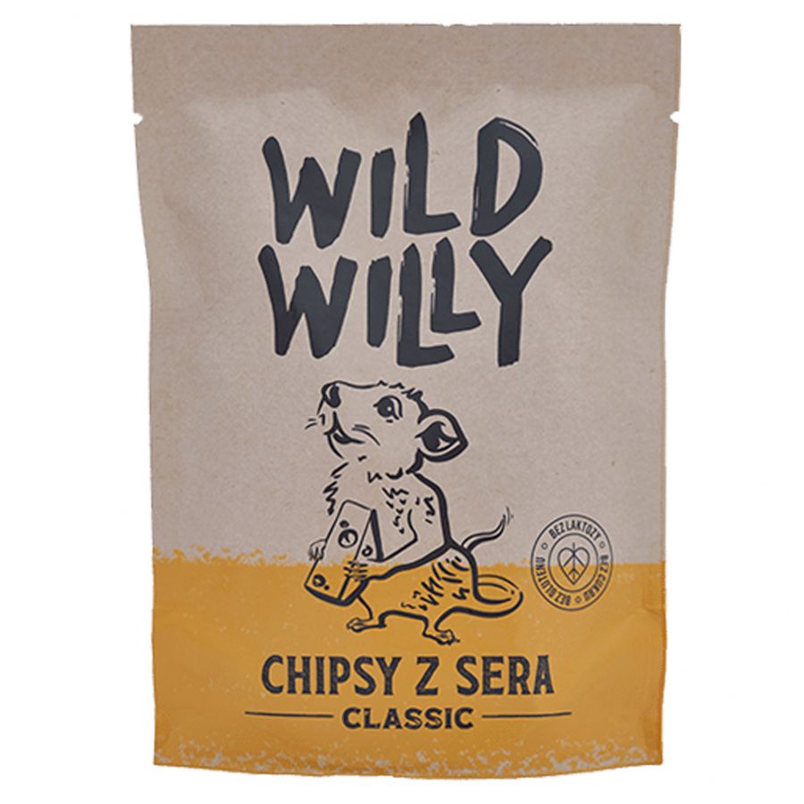 Wild Willy ripened hard cheese chips 50 g 1/3