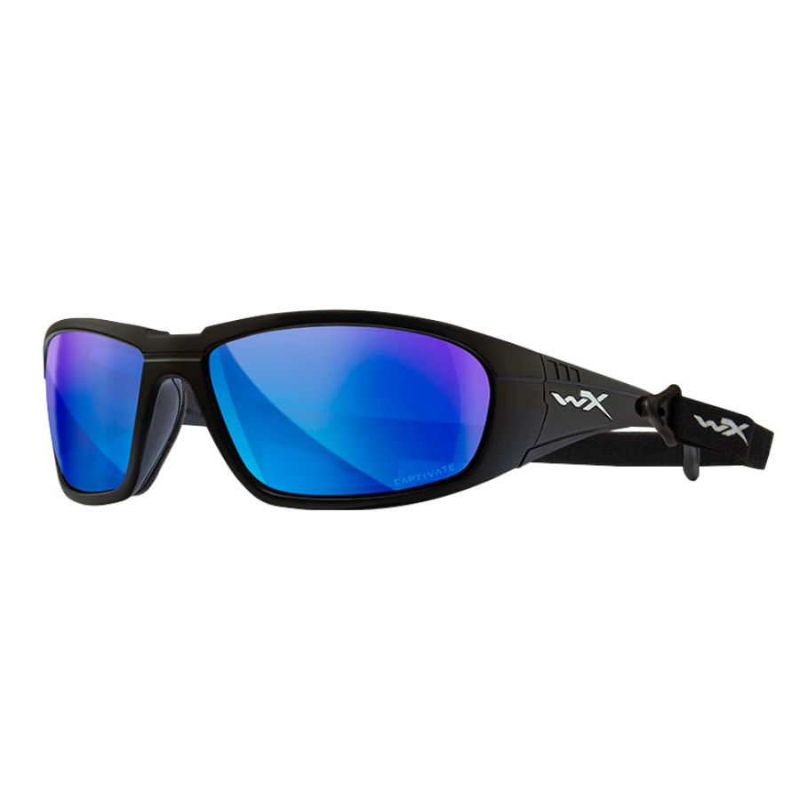 Wiley X Boss Captivate blue mirror glasses, black 3/9