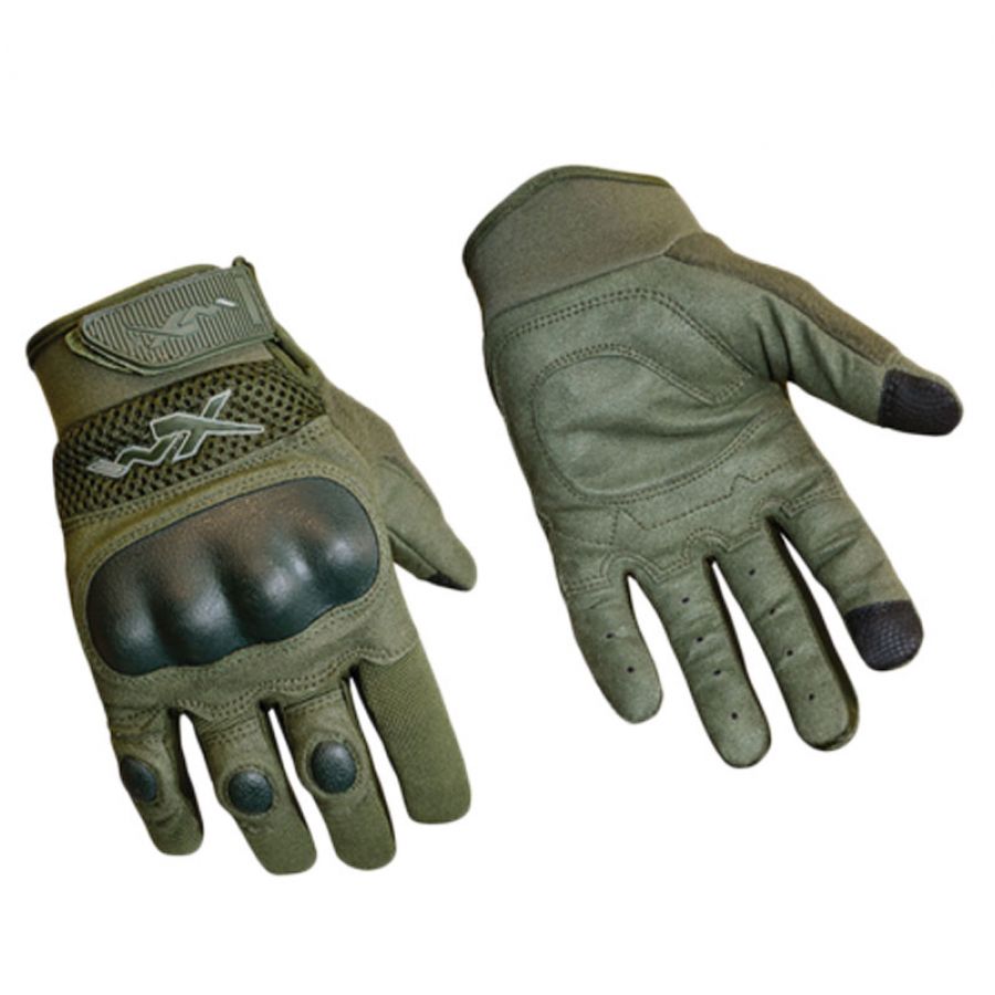 Wiley X Durtac SmartTouch green gloves. 1/2