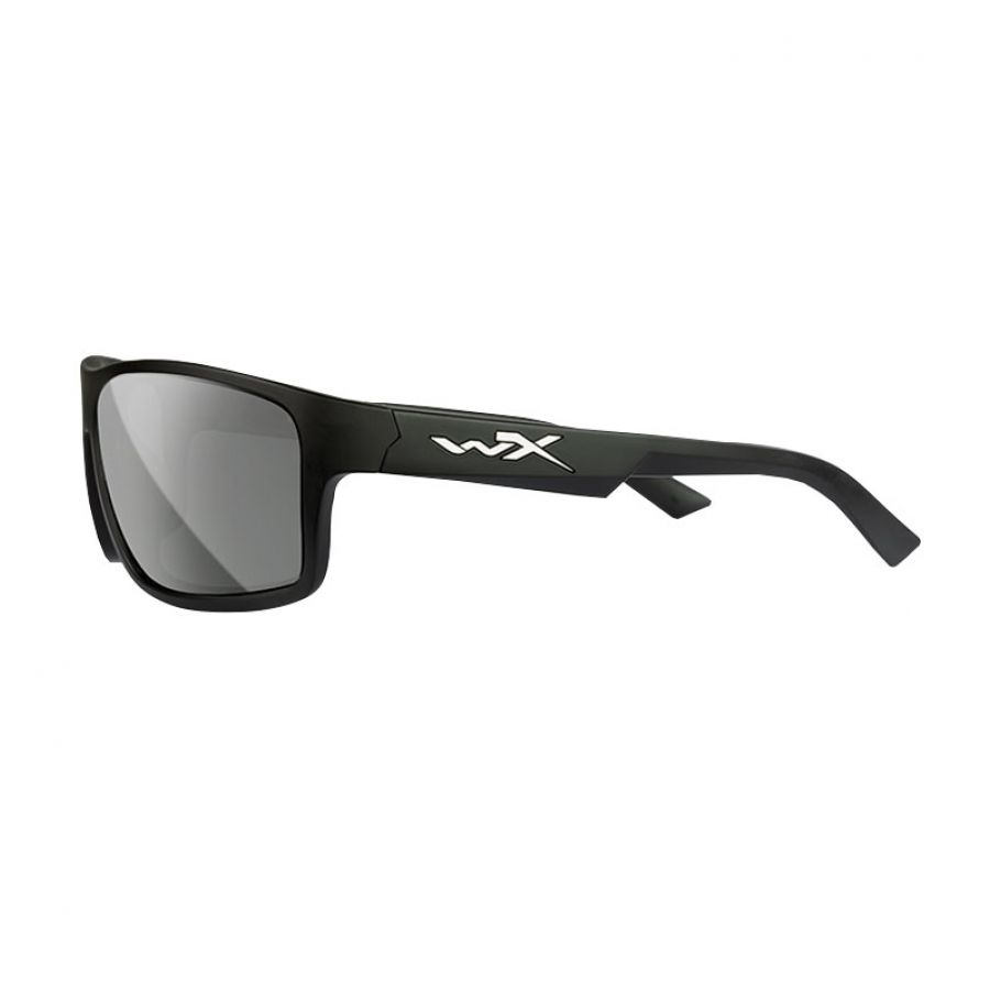 Wiley X Peak ACPEA06 grey, black-rimmed glasses. 4/5