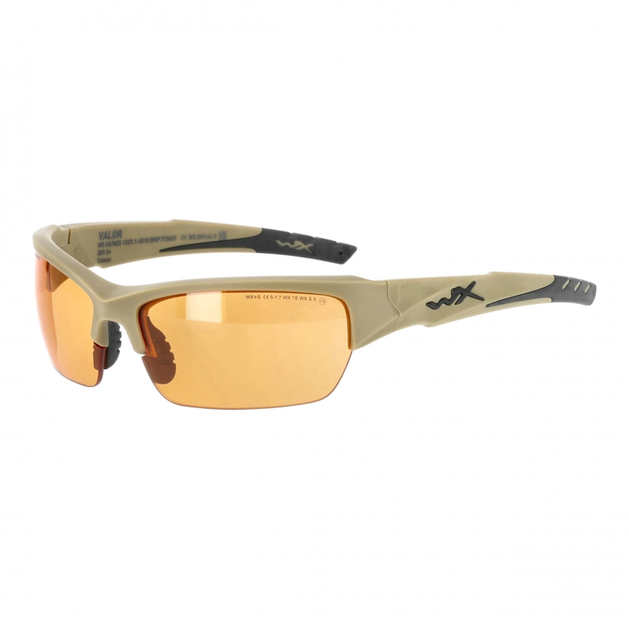 Wiley X Valor 2.5 glasses CHVAL06T gr/cl/l.rust 1/4