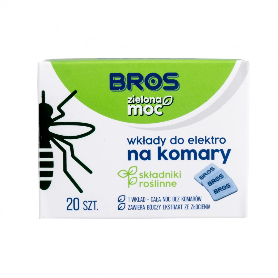 Wkłady Bros do elektro 20 szt. zielona moc kompatybilne z odstraszaczami Nitecore 1/2