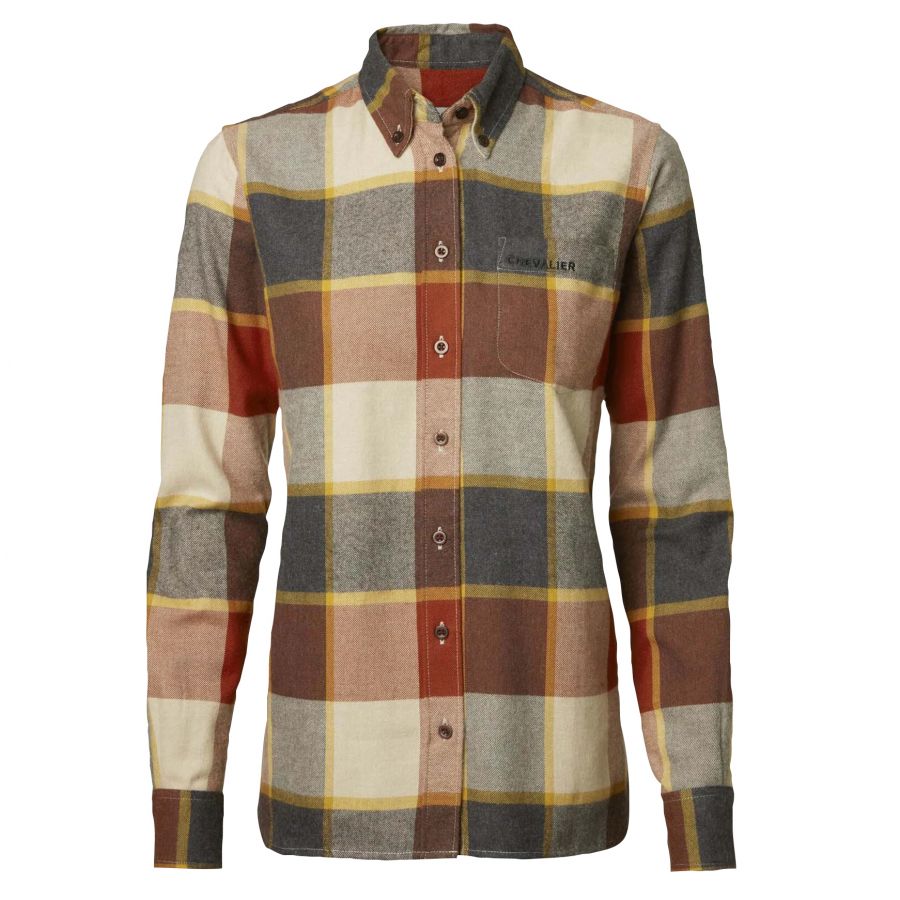 Women's Chevalier Deer Shirt Red Pear Check 1/4