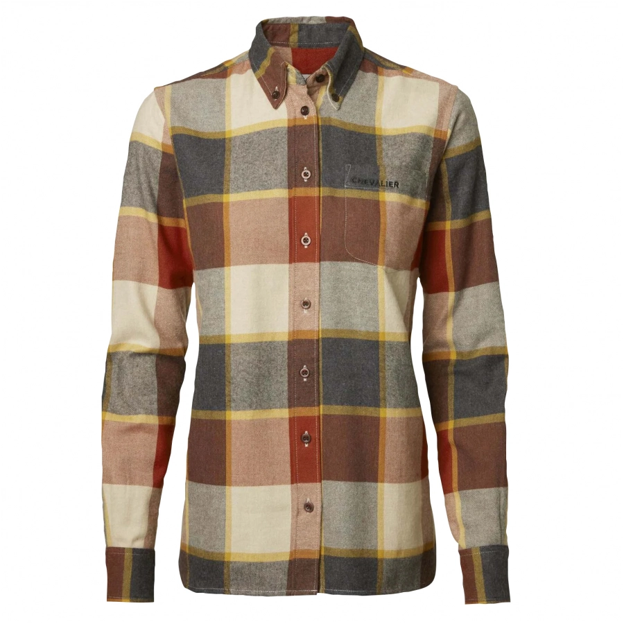 Women's Chevalier Deer Shirt Red Pear Check 1/4