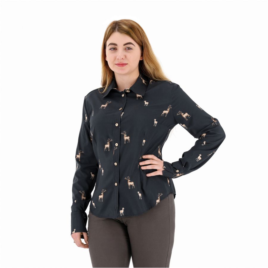 Women's shirt Troydeer silka deer black 1/4