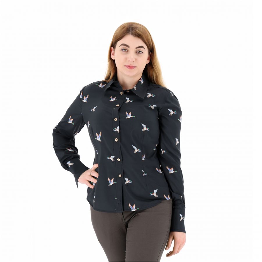 Women's shirt Troydeer silka duck black 1/4