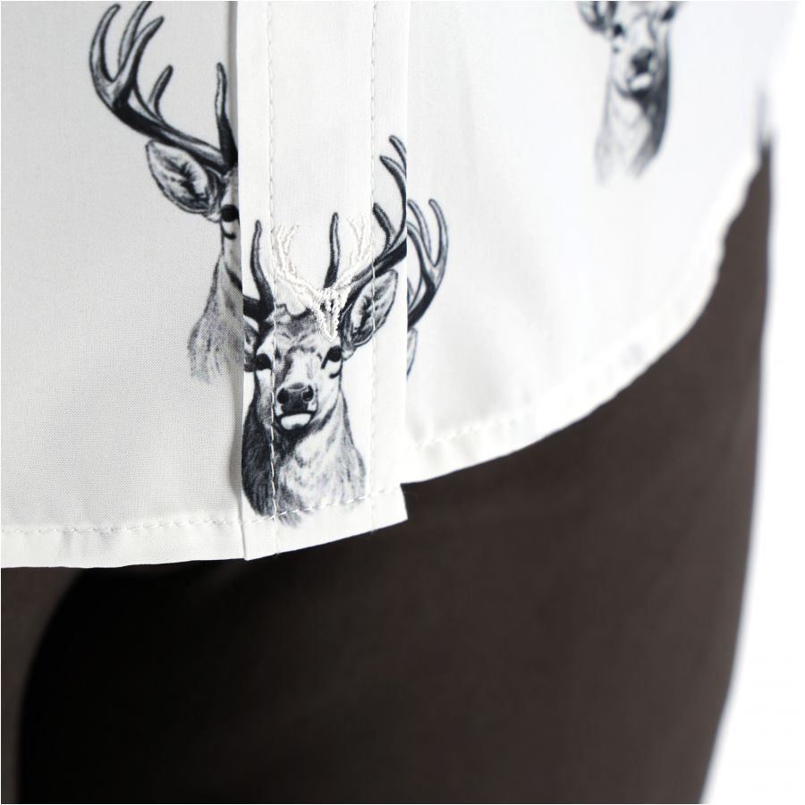 Women's Troydeer silk bull white shirt 4/4