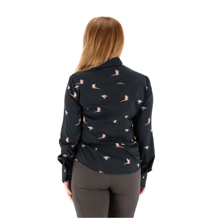 Women's Troydeer silk shirt pheasant black 2/4