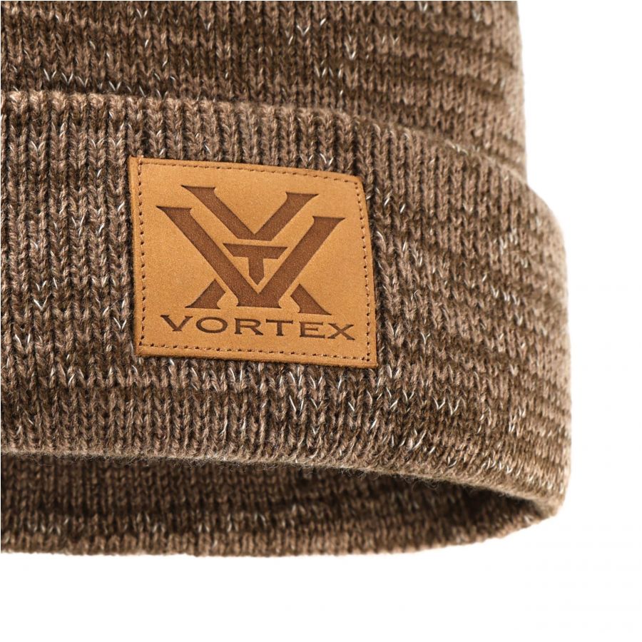 Women's Vortex Northern Pass Beanie brown. 3/4