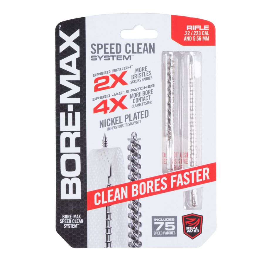 Zestaw do czyszczenia luf karabinowych Real Avid Bore Max Speed Clean Set do .22 / .223 / 5,56 mm 1/2