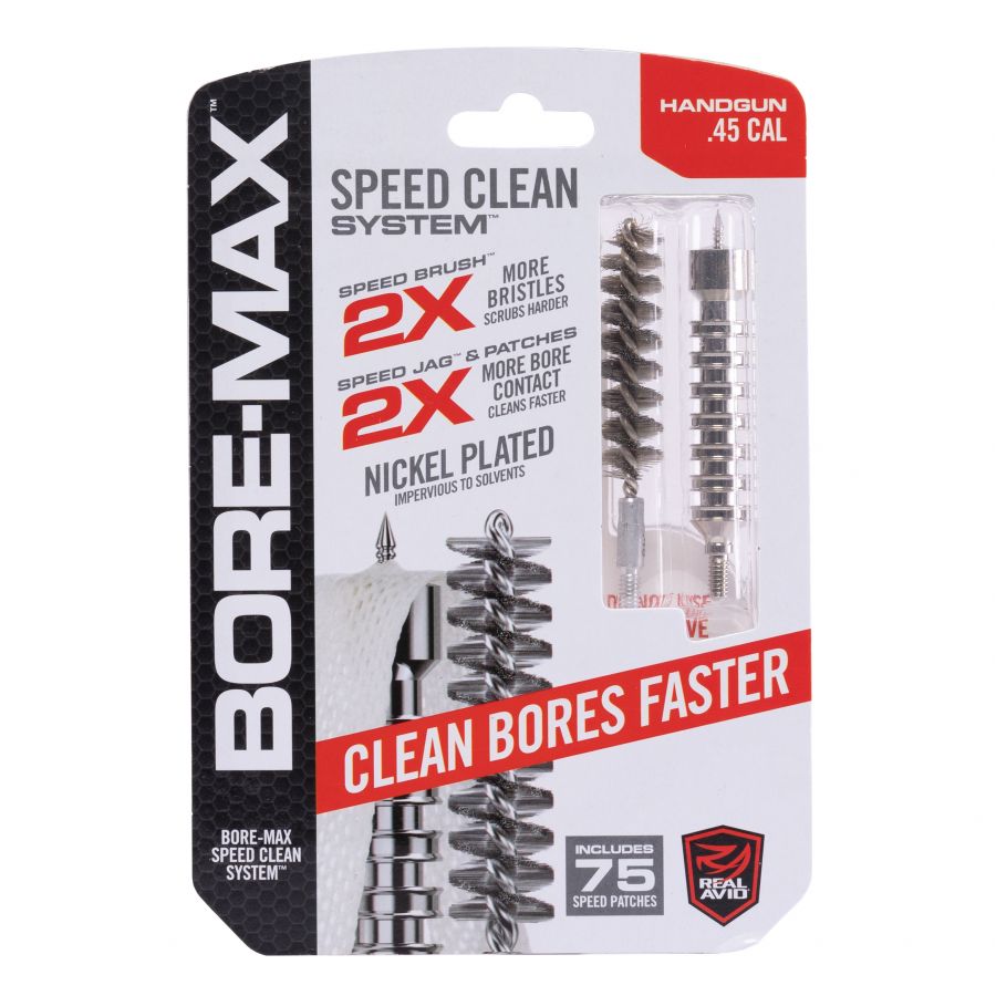 Zestaw do czyszczenia luf pistoletowych Real Avid Bore Max Speed Clean Set do .45 1/2